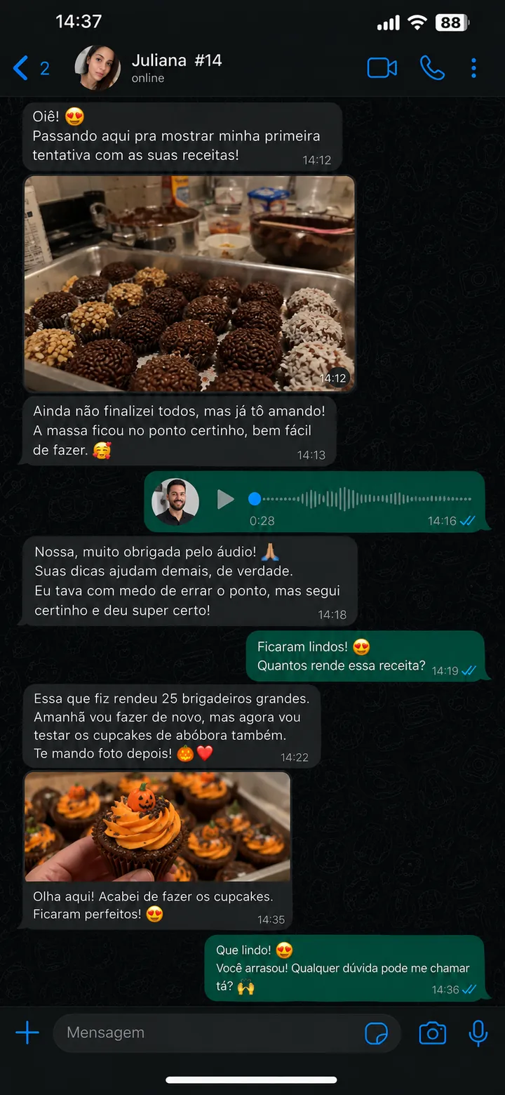 Print de WhatsApp de cliente